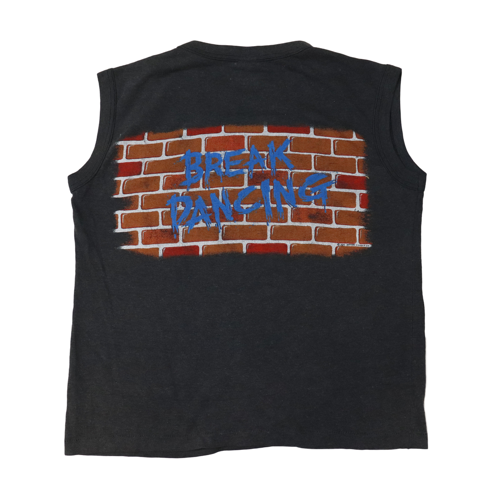 Vintage Break Dancing Graphic 80s Sleeveless T-Shirt Size S